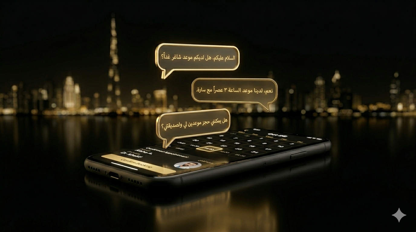 AI WhatsApp chatbot booking appointments and reducing no-shows for a Dubai clinic